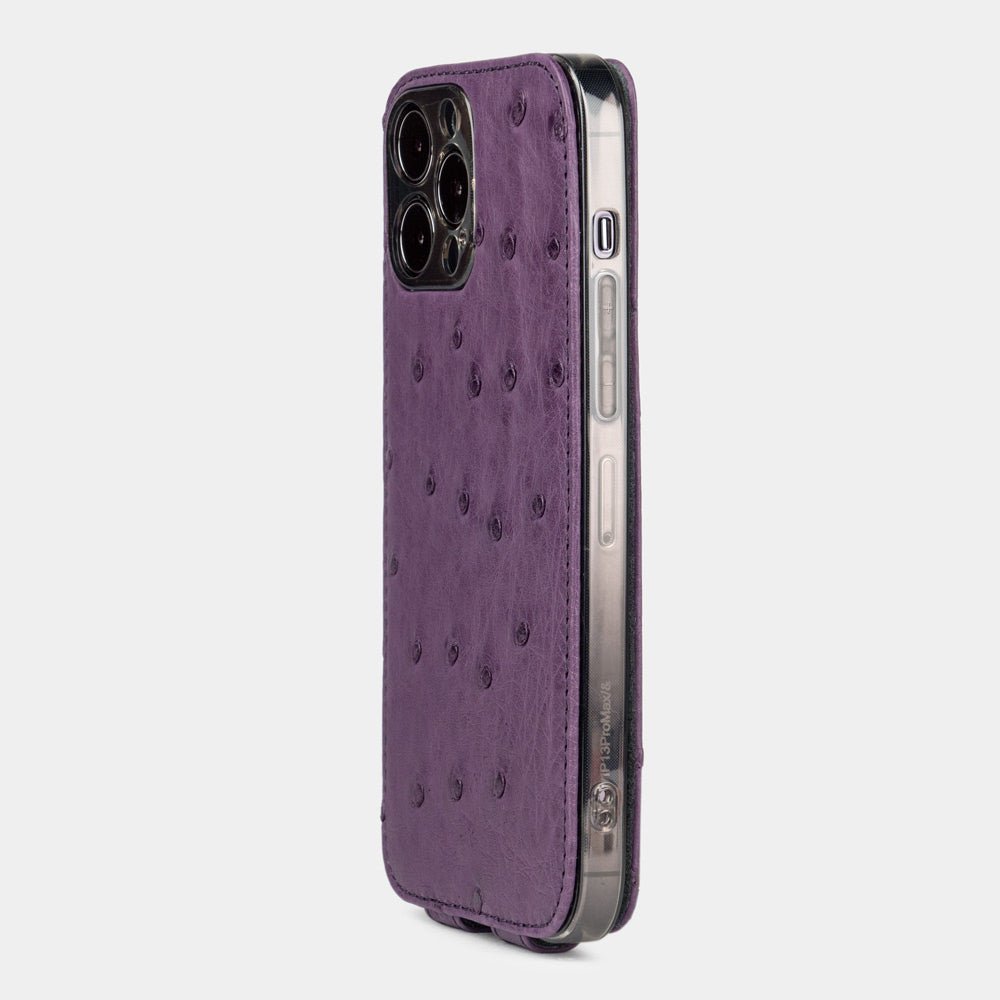Ostrich Flip Case iPhone 15 Pro Violet | Marcel Robert - 3