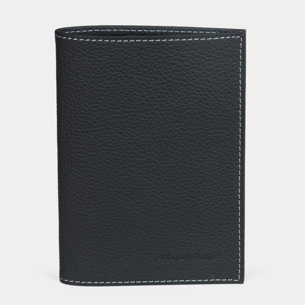 Leather Passport Cover "Milano" Black | Marcel Robert - 0