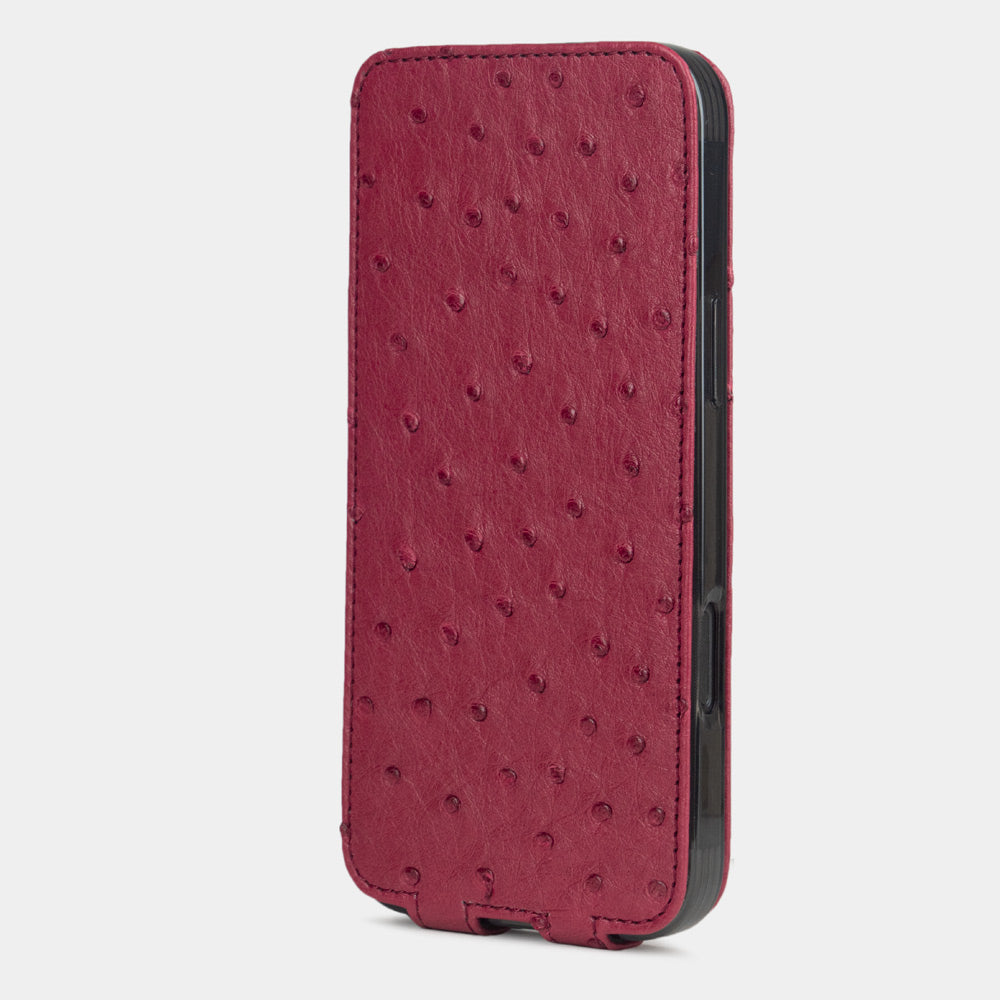 Ostrich Leather Case iPhone 16 Pro – Elegance | Marcel Robert - 2