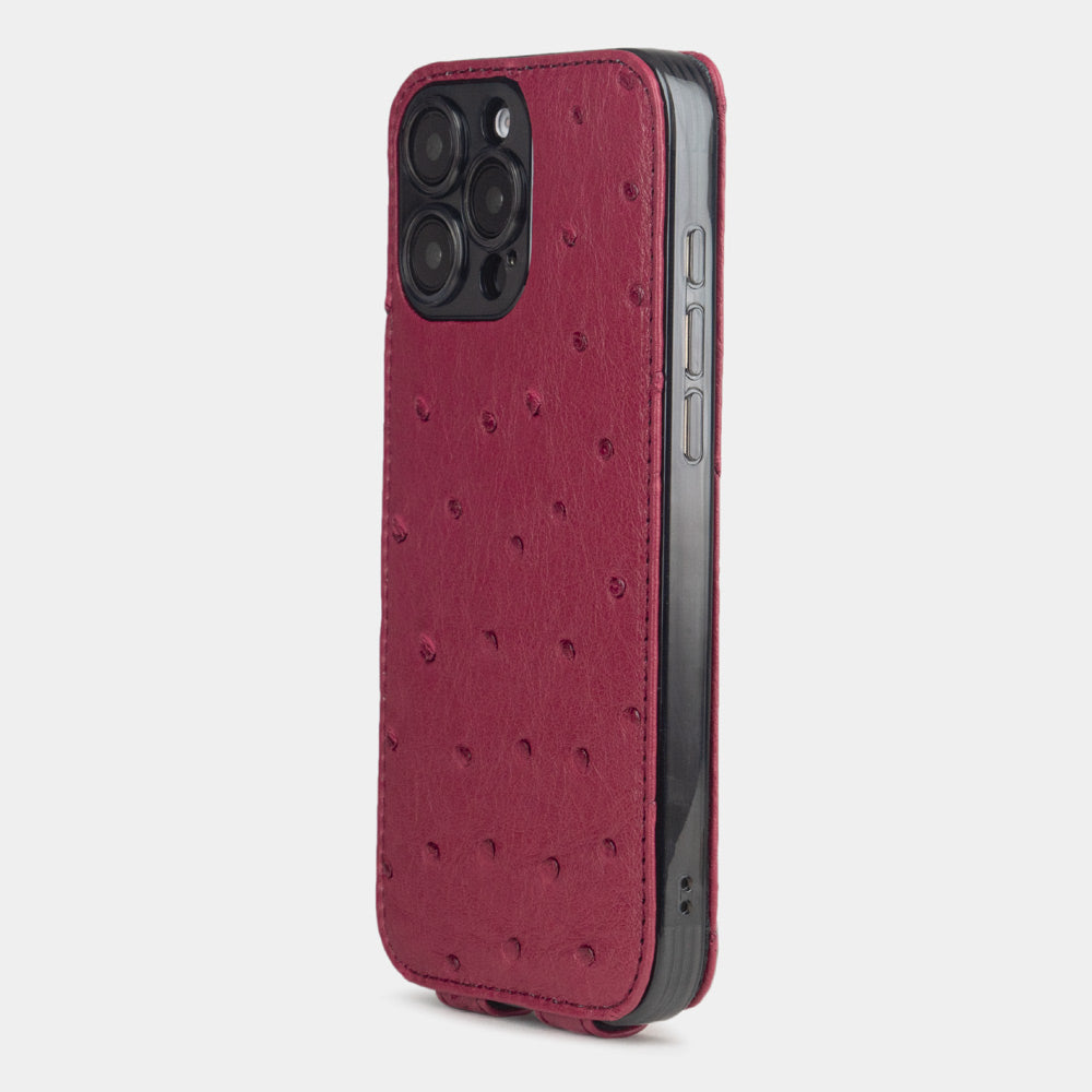 Ostrich Leather Case iPhone 16 Pro – Elegance | Marcel Robert - 4