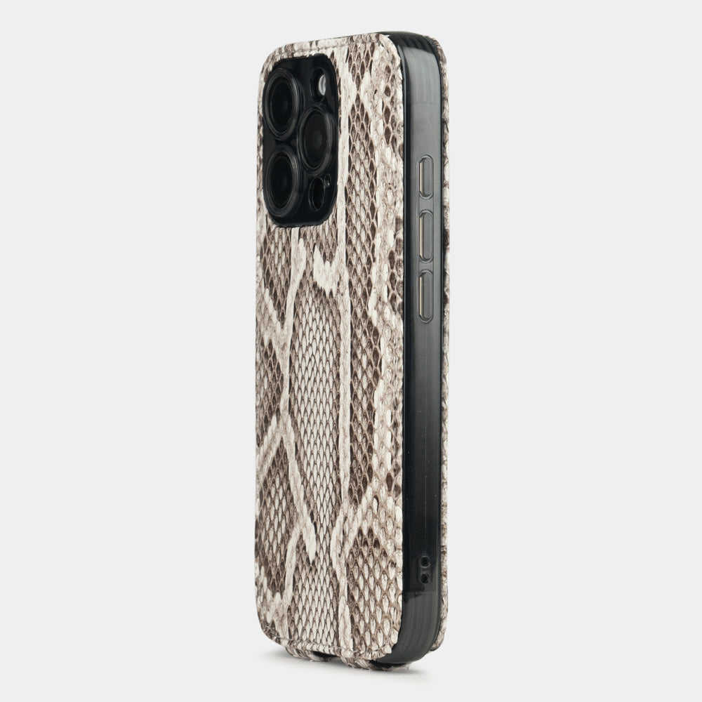 Natural Python Leather Case for iPhone 16 Pro | Marcel Robert - 8