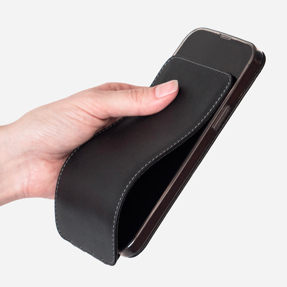 Premium Leather Case iPhone 13 Pro Max Black | Marcel Robert - 6