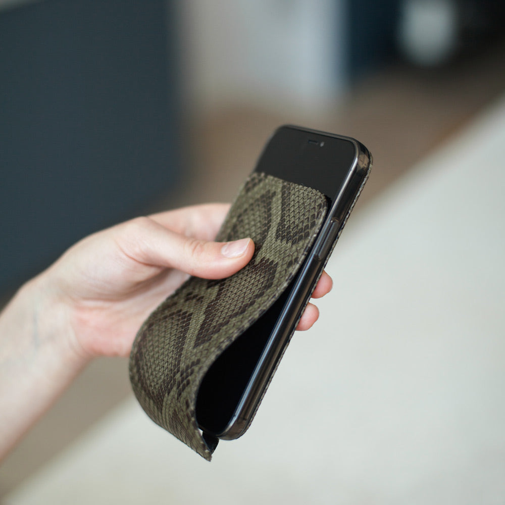 Python Leather Case iPhone 12 mini Green | Marcel Robert - 5