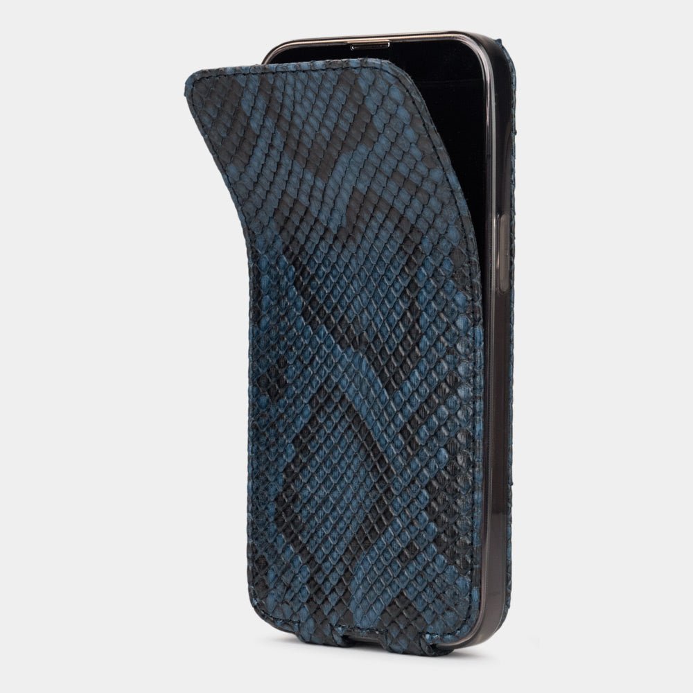 Python Leather Case iPhone 12 Pro Max Blue | Marcel Robert - 3