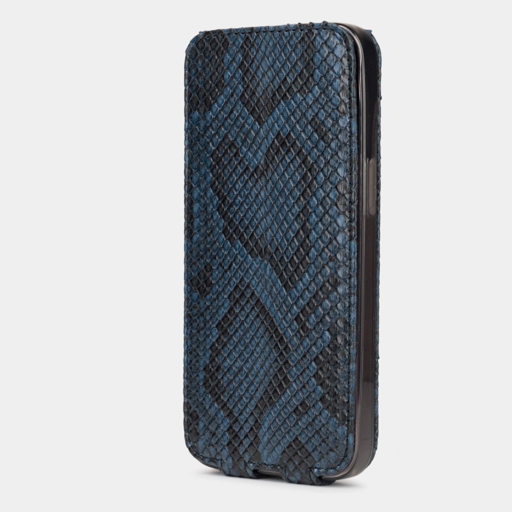 Python Leather Case iPhone 12 Pro Max Blue | Marcel Robert - 4