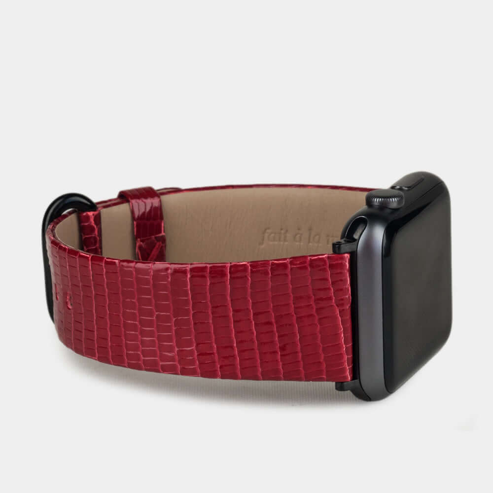 Lizard Strap Apple Watch 45/46mm Red | Marcel Robert - 6