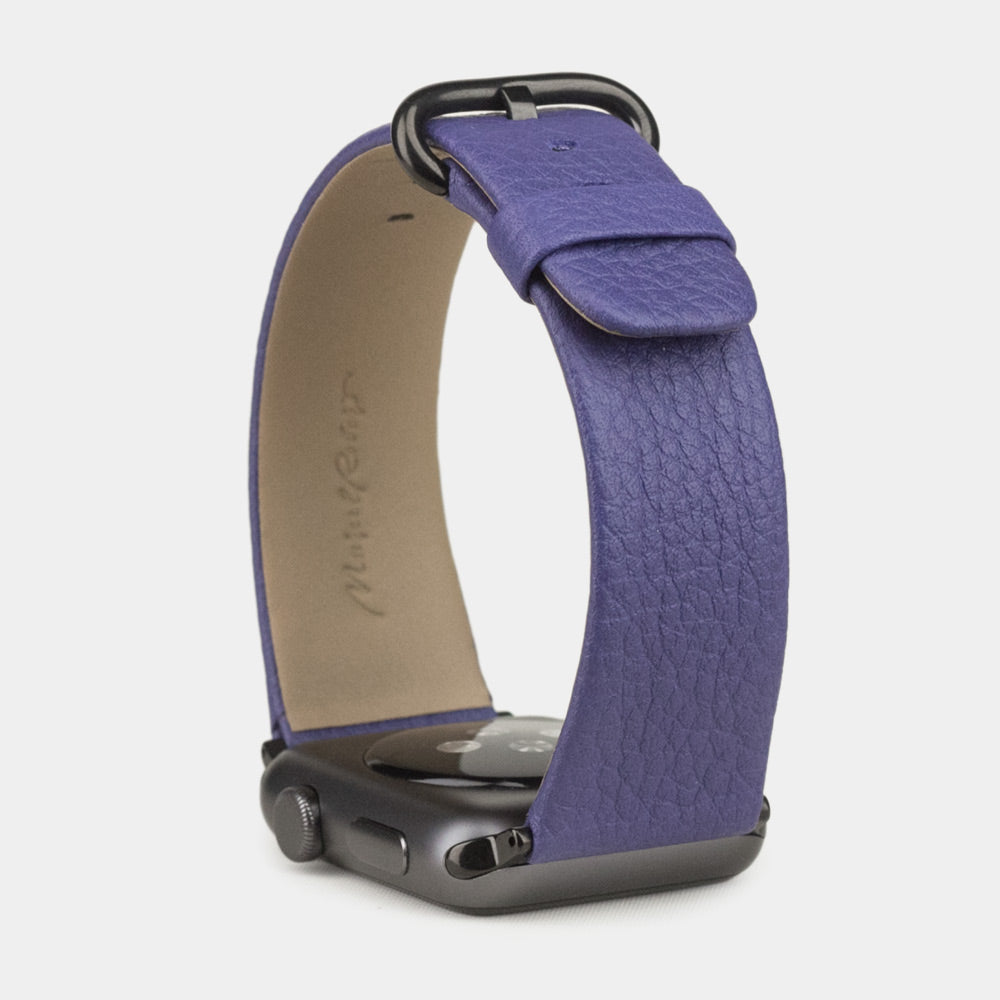 Leather Strap Apple Watch 41/42mm Purple | Marcel Robert - 9