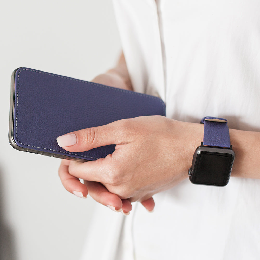 Leather Strap Apple Watch 41/42mm Purple | Marcel Robert - 11