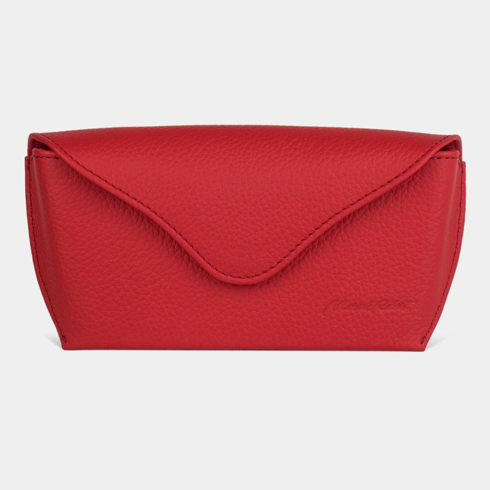 Leather Sunglasses Case "Riviera" in Red | Marcel Robert - 0