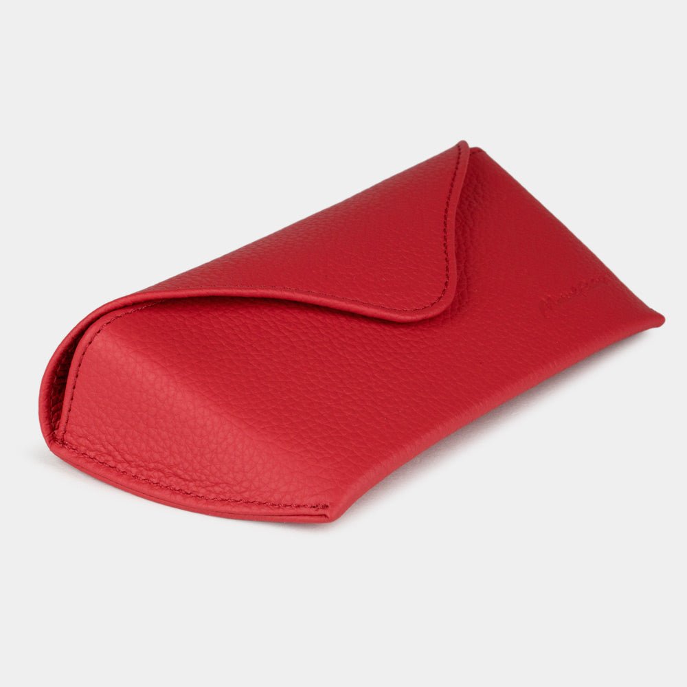 Leather Sunglasses Case "Riviera" in Red | Marcel Robert - 2
