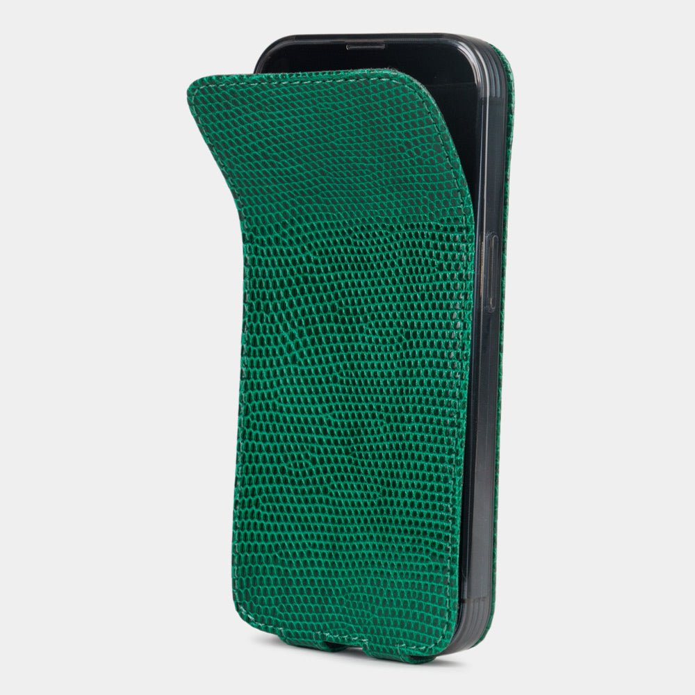 Handcrafted Lizard Case iPhone 14 Pro Green | Marcel Robert - 4