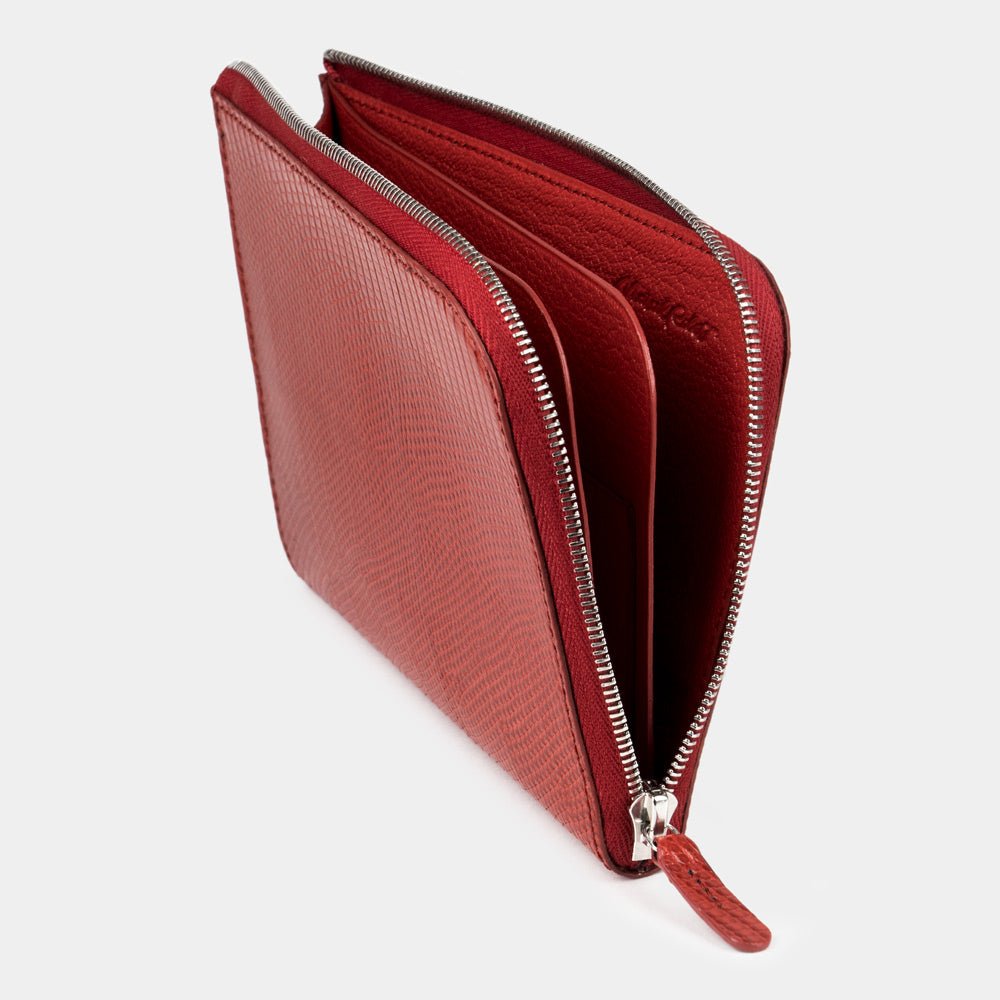 Luxury Red Lizard Leather Wallet Pont-Aven | Marcel Robert - 1