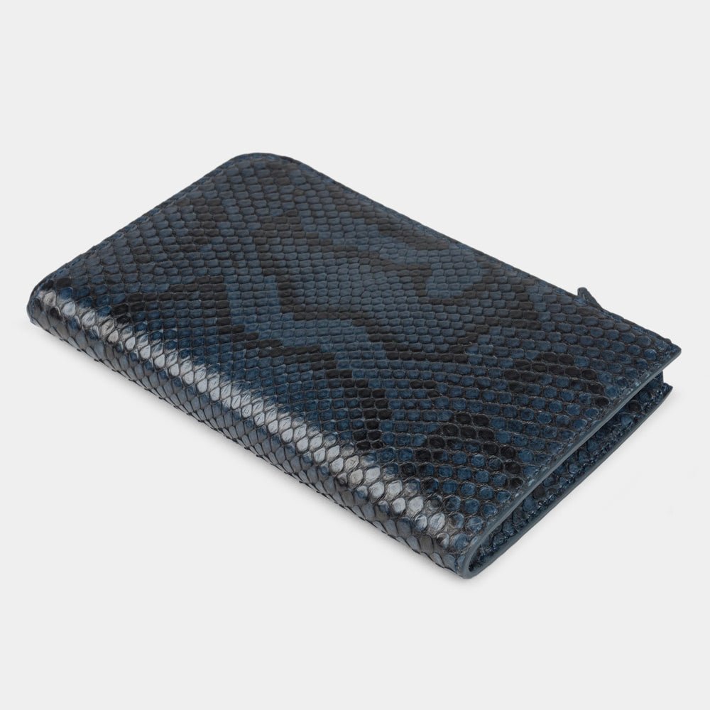 Small Leather Wallet "Pont-Aven" Python Blue | Marcel Robert - 4
